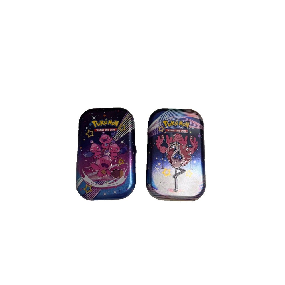 Pokémon Scarlet & Violet Paldean Fates Mini Tin 2024 -Flamigo and TinkaTink